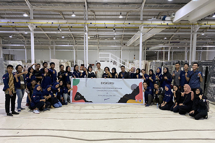 Kunjungan Mahasiswa Universitas Gunadarma Mempelajari Dunia Marmer di Fagetti